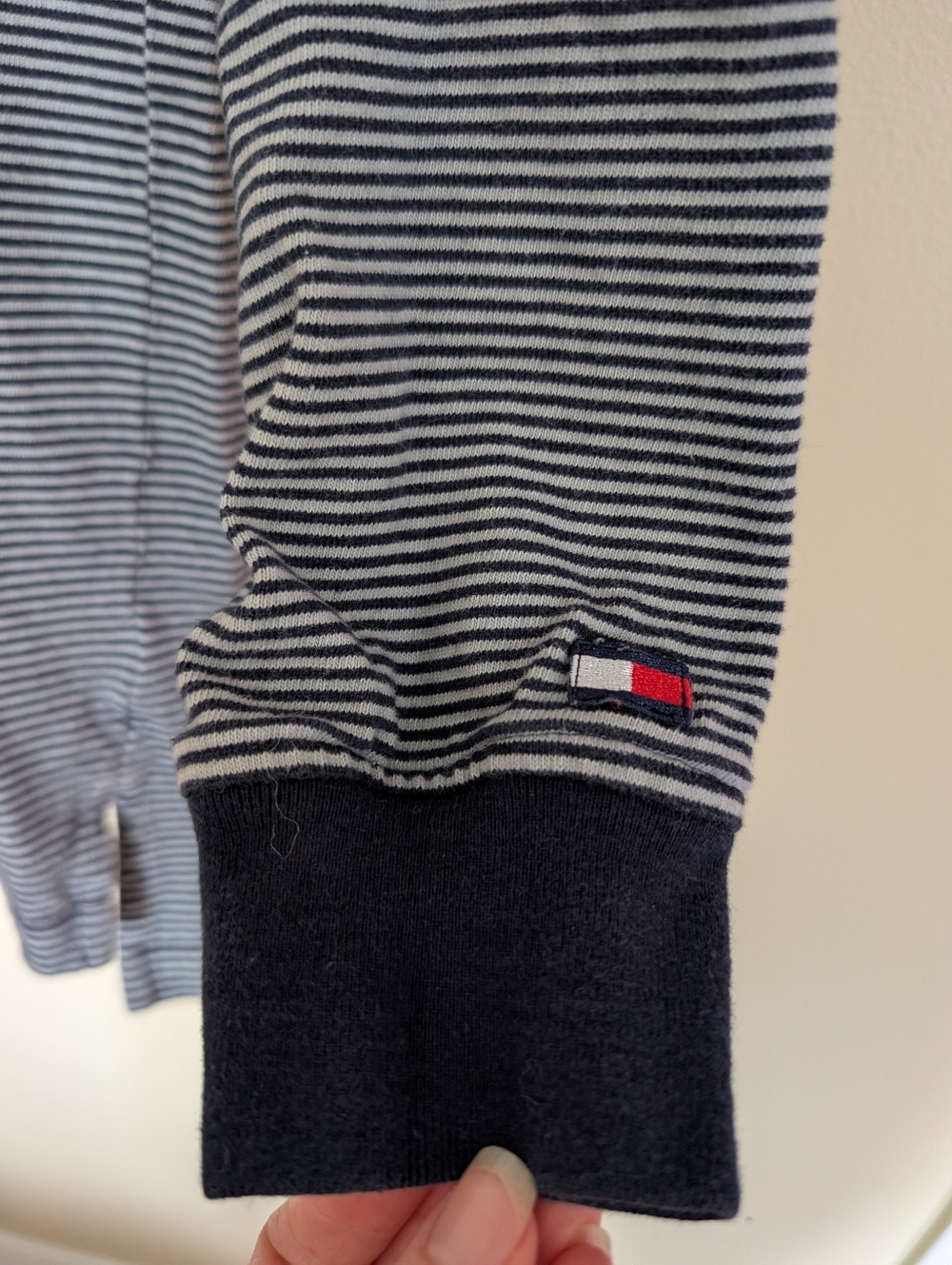 Tommy Hilfiger Golf Vintage Long Sleeve Striped Polo Shirt Small - Picture 3 of 8